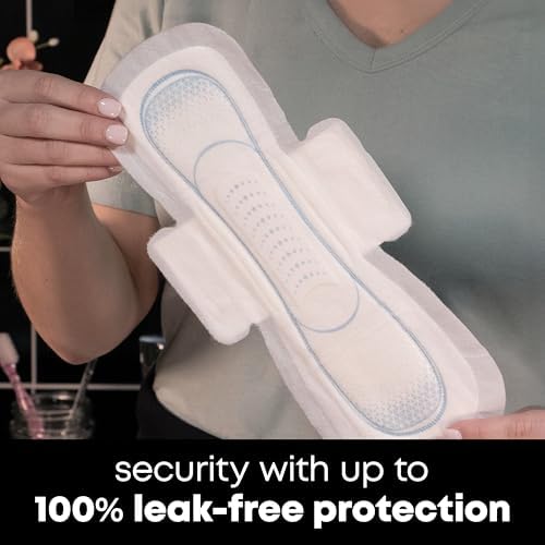 Individually wrapped U by Kotex ultra thin pads showing wings and thickness