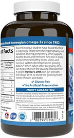 Carlson Mother's DHA unflavored Norwegian fish oil capsules