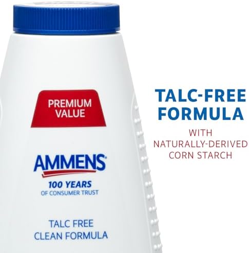 Ammens medicated powder for heat rash and chafing protection