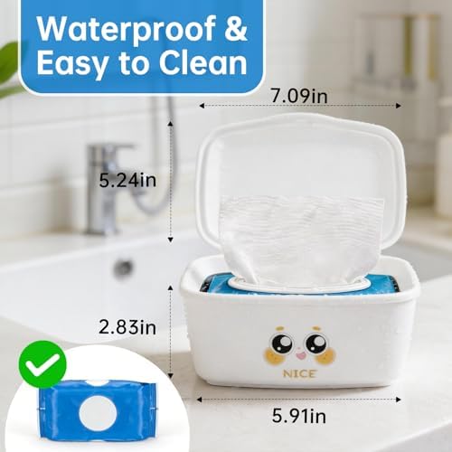 Top view of flushable wipes container