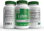 Health Thru Nutrition Lutein bottle side view showing quality seals