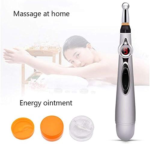 Complete 3-in-1 electronic pulse massager set with battery compartment open