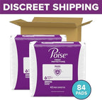 Poise postpartum bladder leak pads eighty four count box layout