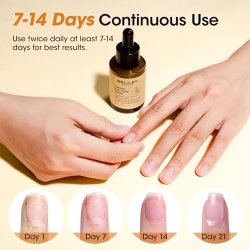 Gellen ginger serum bottle with ingredient highlights