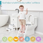 Close up of the soft waterproof cushion and splash guard on the Forbena potty seat