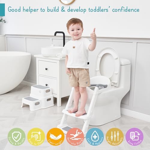 Close up of the soft waterproof cushion and splash guard on the Forbena potty seat