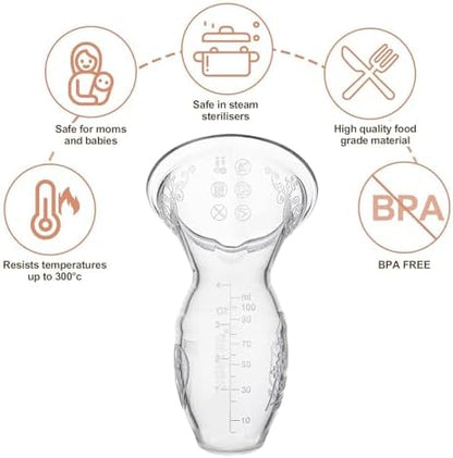 Compact food grade silicone milk pump by Haakaa for nursing mothers
