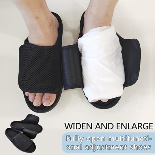 Extra wide open toe sandals for swollen feet side profile.