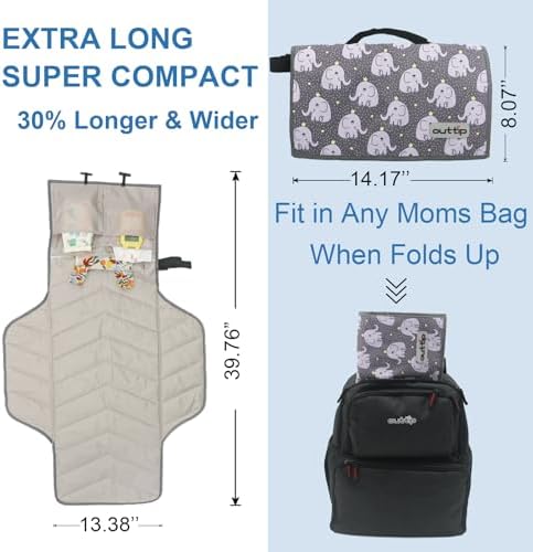Outtip waterproof travel changing pad folded in clutch style