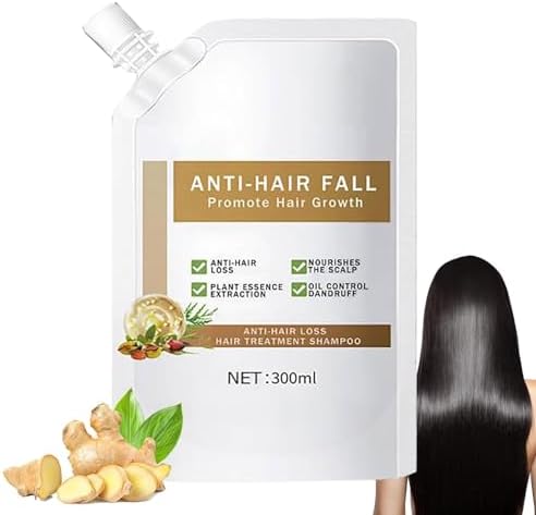 Remimpi hair growth shampoo label closeup highlighting ginger and ginseng