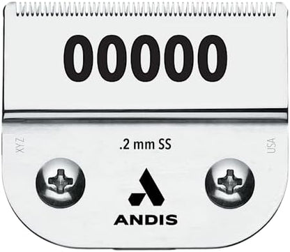 Close up view of the Andis 64740 size 00000 clipper blade teeth.