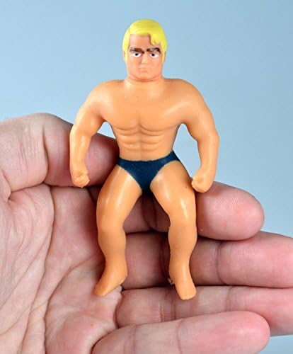 Side profile of the tiny Stretch Armstrong muscle man figure