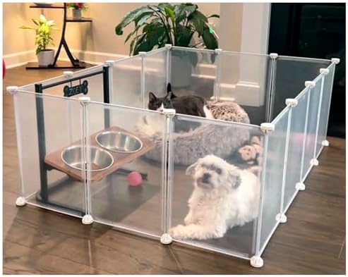 Indoor Puppy Playpen | Durable, Waterproof Pet Play Pen for Kittens, Rabbits, Guinea Pigs - DIY Easy Assembly, Safe & Secure, 16.5 X 12 Inch, 21 Panels - Image 2