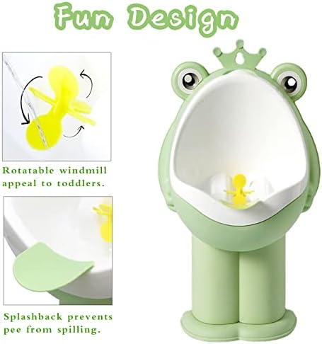 Close up of rotating windmill target on Xeehwb frog pee trainer