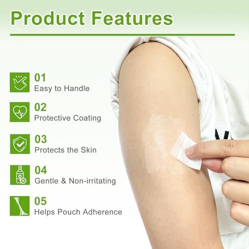 Carbou medical adhesive barrier film wipe application