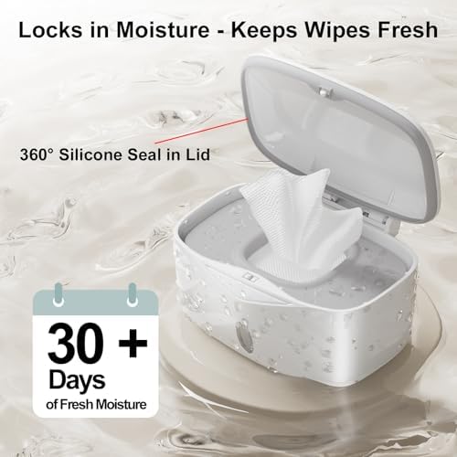Seposeve weighted wipes holder with open flip-top lid