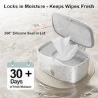 Seposeve weighted wipes holder with open flip-top lid