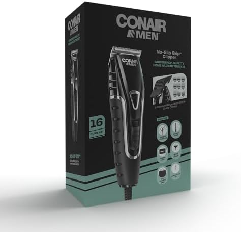 Conair hair trimming set with barber cape and styling scissors