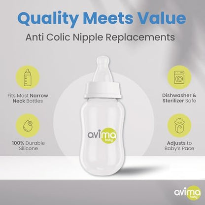 Avima Baby BPA free silicone teats being inspected for quality and durable thickness