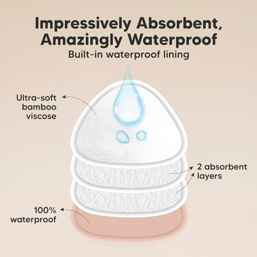 KeaBabies nursing pads set with included wash bag and wet bag