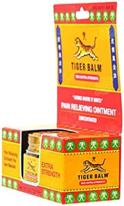 Tiger Balm Red Extra Strength herbal blend ointment for backaches and arthritis comfort