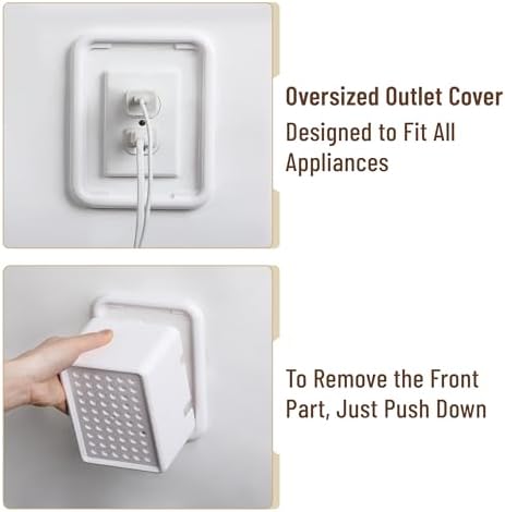 Interior view of Bates Choice outlet box showing space for large adapters