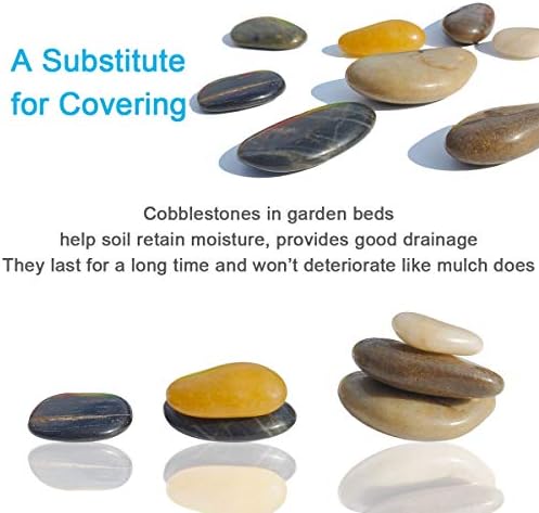 Natural smooth stones used as vase filler