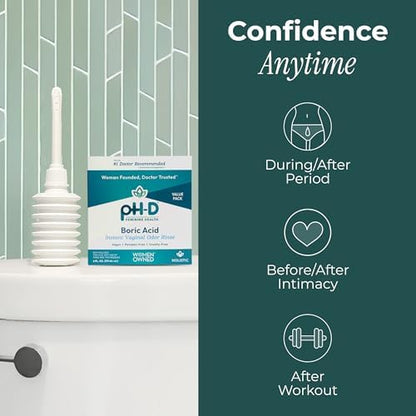 Lifestyle view of pH-D feminine care products for vaginal odor support