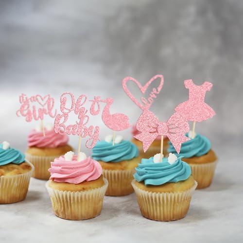 Close up of Gyufise glitter cardstock cake decorations