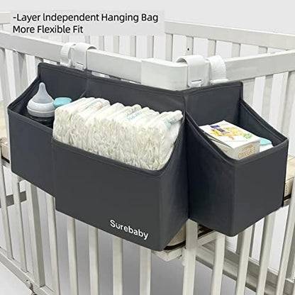 Surebaby nursery storage caddy interior view showing 3-in-1 partition design