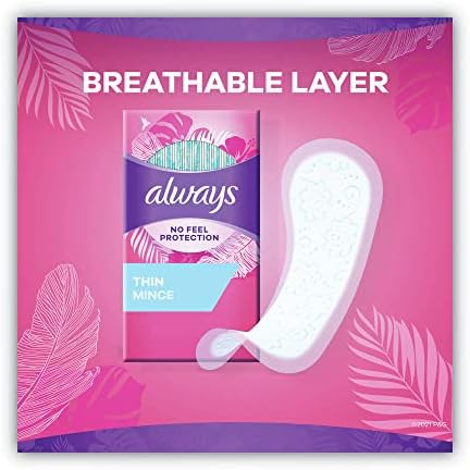 Always unscented wrapped liners for breathable daily protection