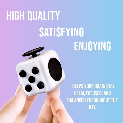 Generic portable tactile fidget cube packaging contents displaying compact dimensions