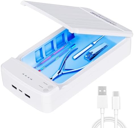 Takiya nail tool cleaning box with blue light front view