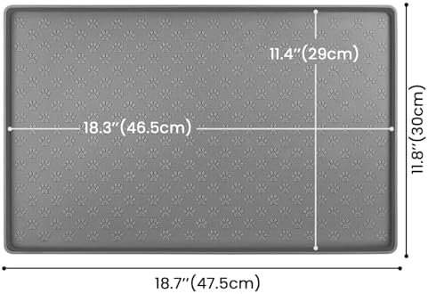 Non-slip underside of Ptlom silicone dog and cat feeding mat