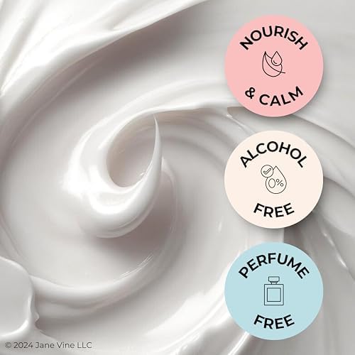 Back label of Jane Vine Calendula Cream showing ingredients like aloe and jojoba.