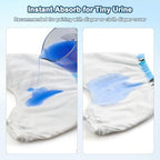 Close up view of the elastic waistband on MOEMOE BABY training pants