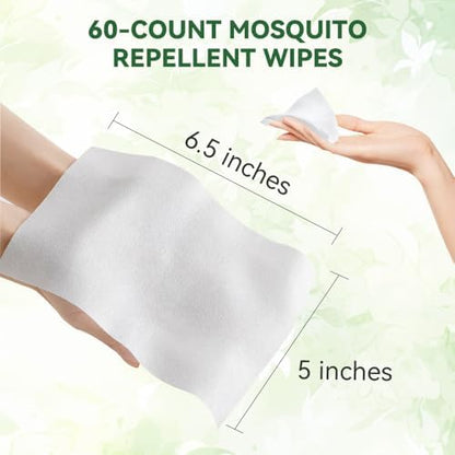 Close up of an open Flodteek mosquito repellent wipe highlighting the soft non greasy fabric texture