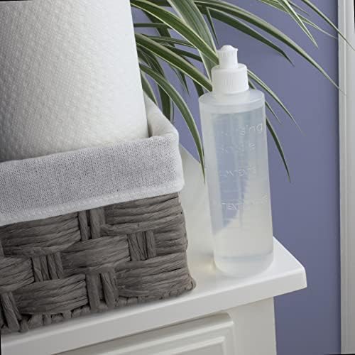 Side angle of the transparent lavette cleansing container showing the designated patient name labeling area.