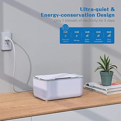 Orozee wipe warmer showing temperature display settings