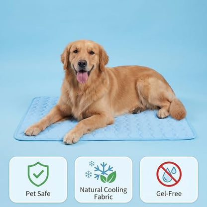 PawLab portable dog mat folded up neatly for travel and outdoor use