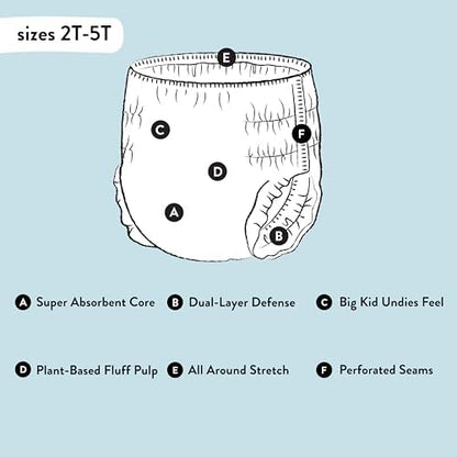 USA imported fragrance free toddler training underwear side stretch panel detail