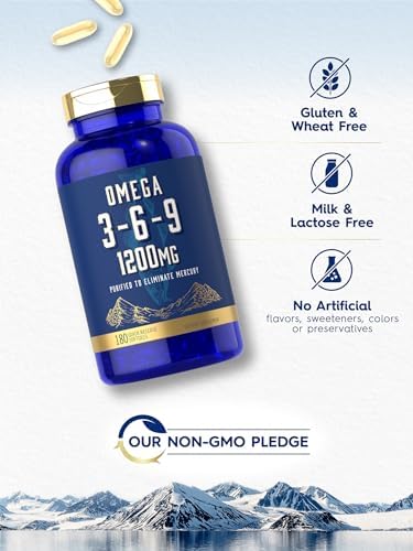 Detailed ingredient list highlighting purified fish flaxseed and borage oils