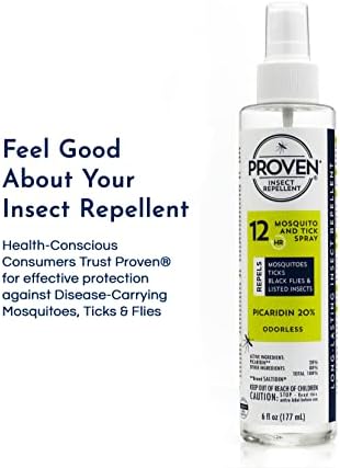 Proven Picaridin bug spray odorless formula label details