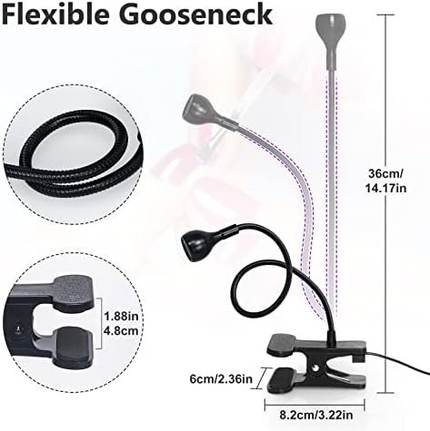 The Geisofu nail lamp clamp attached to a desk surface for stability.
