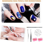 Blulu manual pencil sharpener and stainless steel tweezers included in the 17 piece crafting set