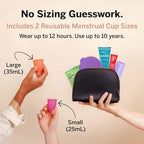 Medical-grade silicone Pixie Cups in two sizes for customized beginner fit.