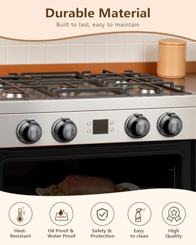 Demonstration of heat resistant plastic oven knob guards