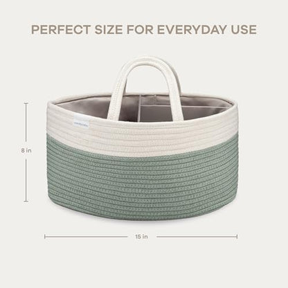 Comfy Cubs portable cotton baby caddy in a nursery setting