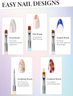 Yoovr dual ended nail dotting tools in a professional kit