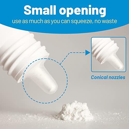 Close up of Heagimed Ostomy Skin Care Powder showing the conical nozzle for precise application